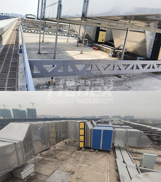 阿里巴巴云谷園區商配排風風機減振降噪項目案例